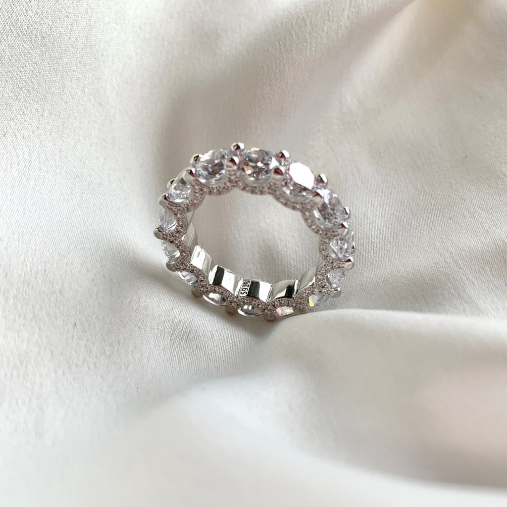 [HOT] Superbe bague de tennis ronde