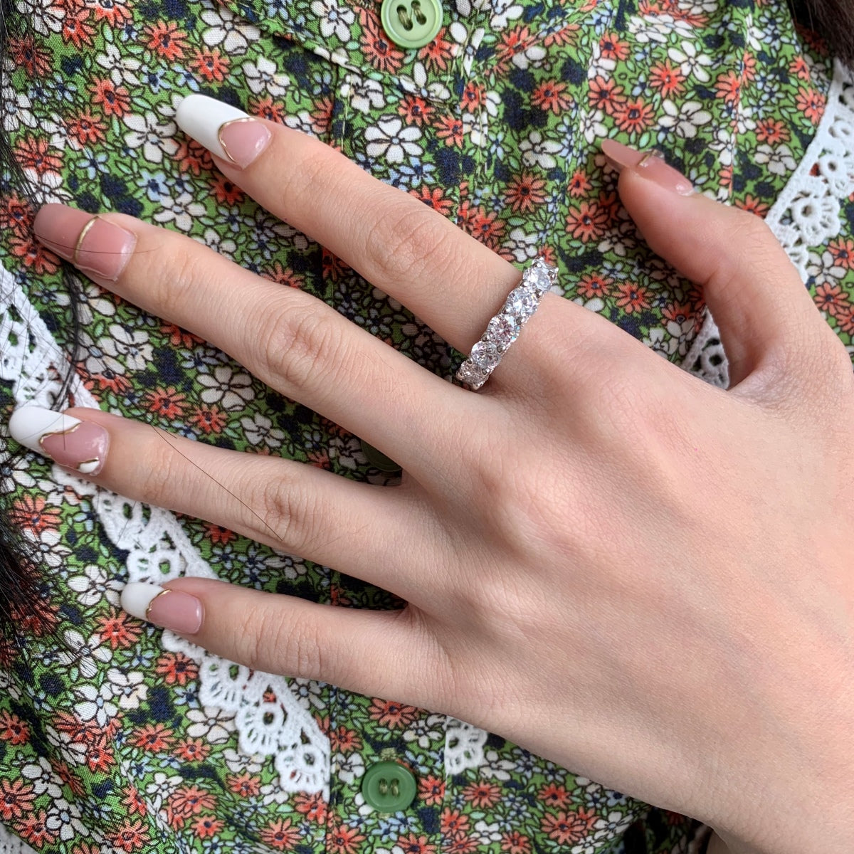 [HOT] Superbe bague de tennis ronde