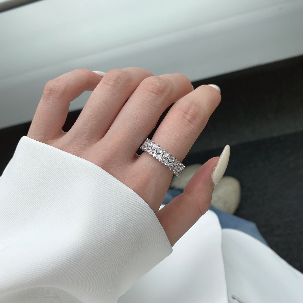 [HOT] Bague cœur scintillante