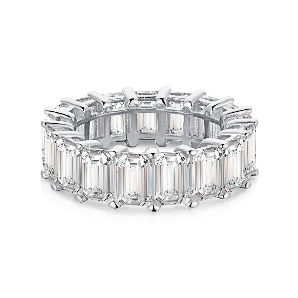 [HOT] Bague tennis élégante taille émeraude de 0,75 carat