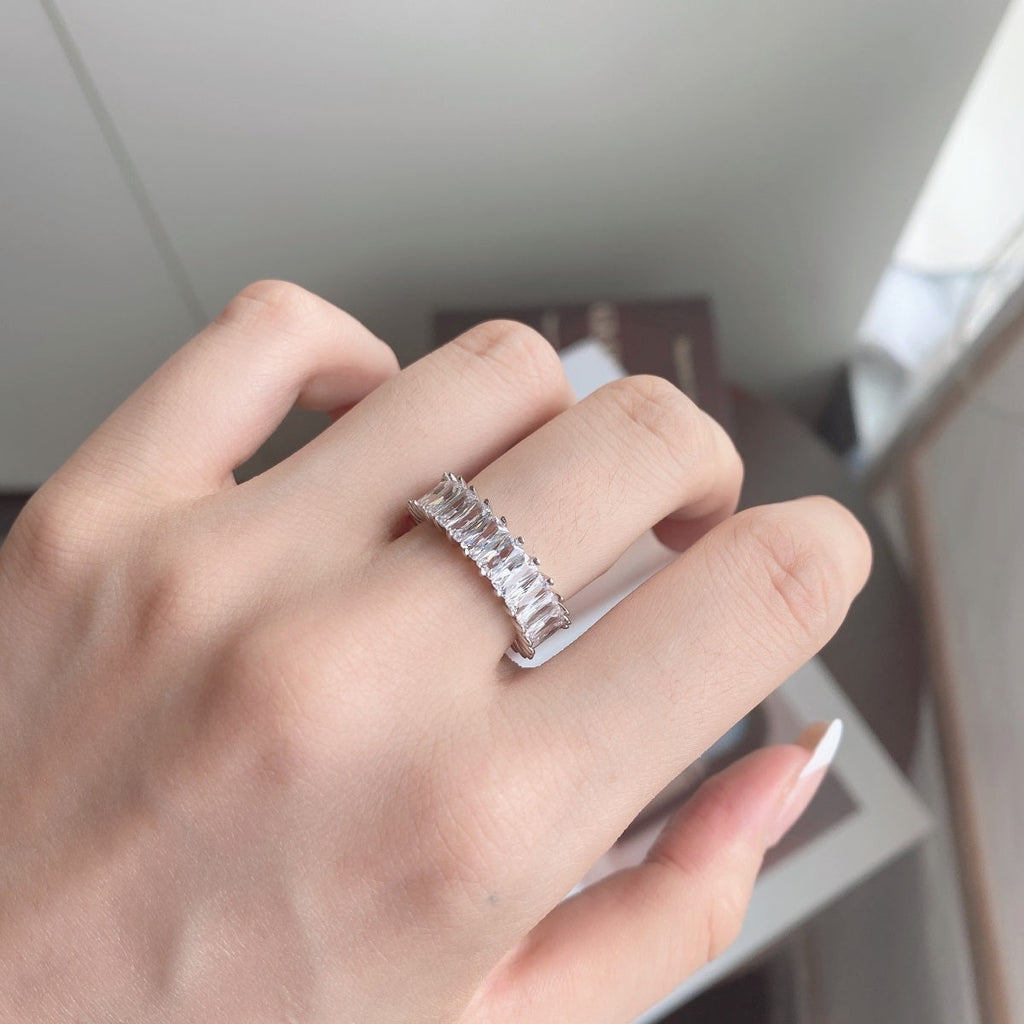 [HOT] Bague unique et colorée à taille radiante