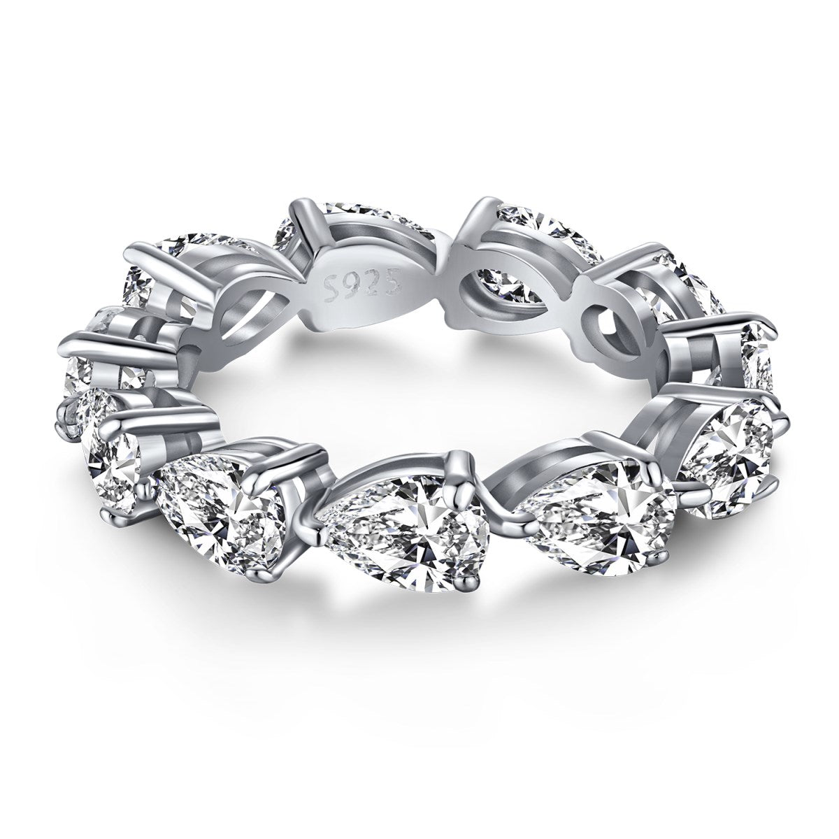 [HOT] Superbe bague de tennis taille poire