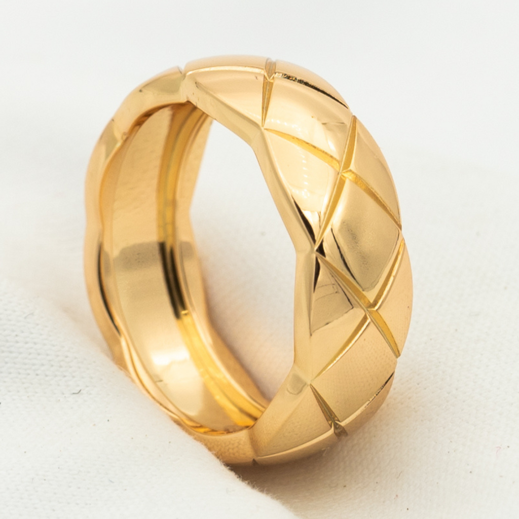 CRUSH RING 6.8MM ROSE GOLD
