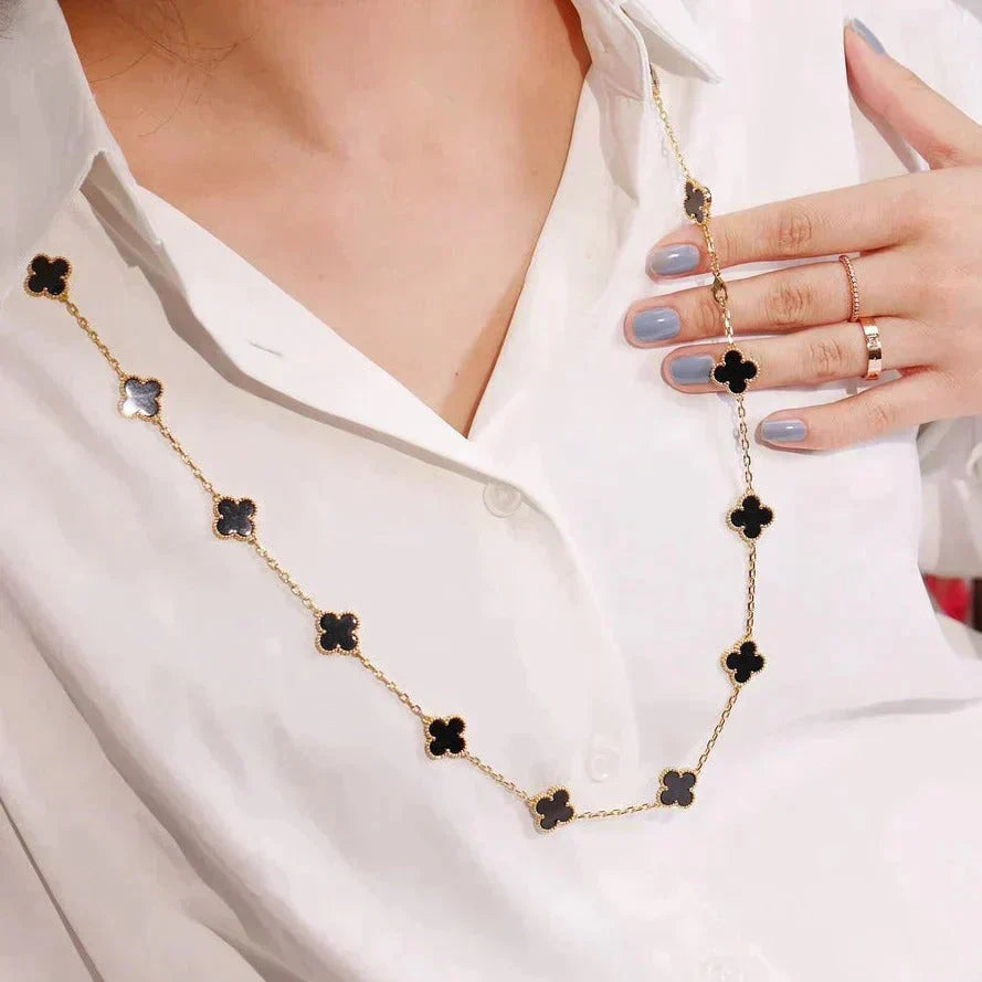 COLLIER ONYX 20 MOTIFS CLOVER
