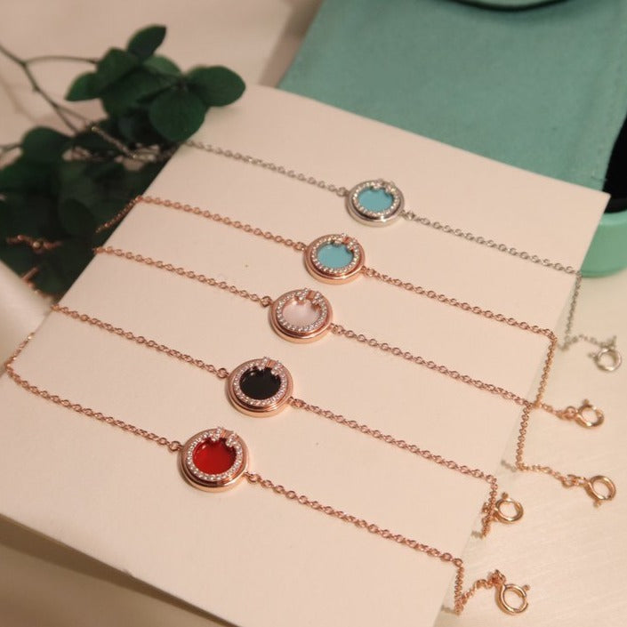 DIAMOND CIRCLE ROSE GOLD BRACELET