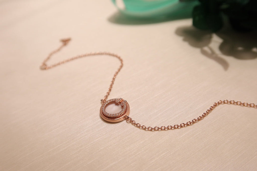 DIAMOND CIRCLE ROSE GOLD BRACELET