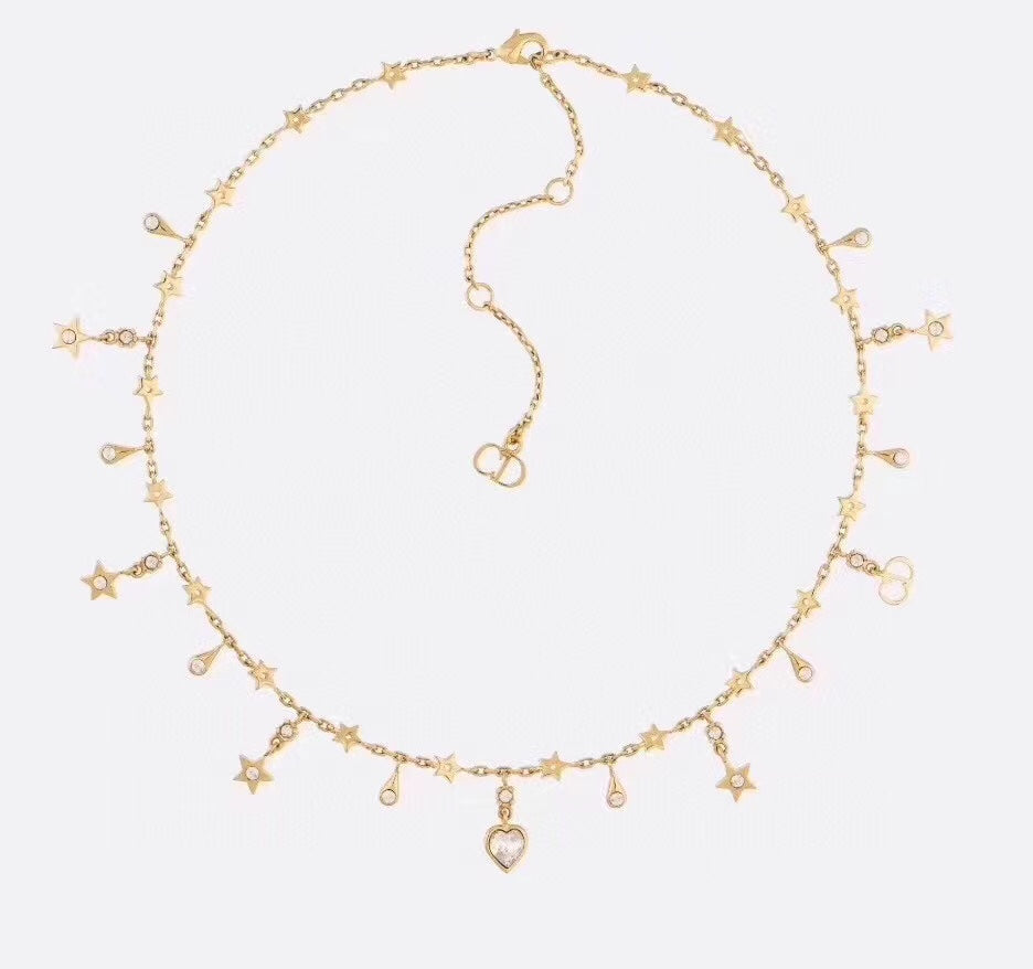COLLIER CD STAR LOVE AVEC LE MÊME MATÉRIAU