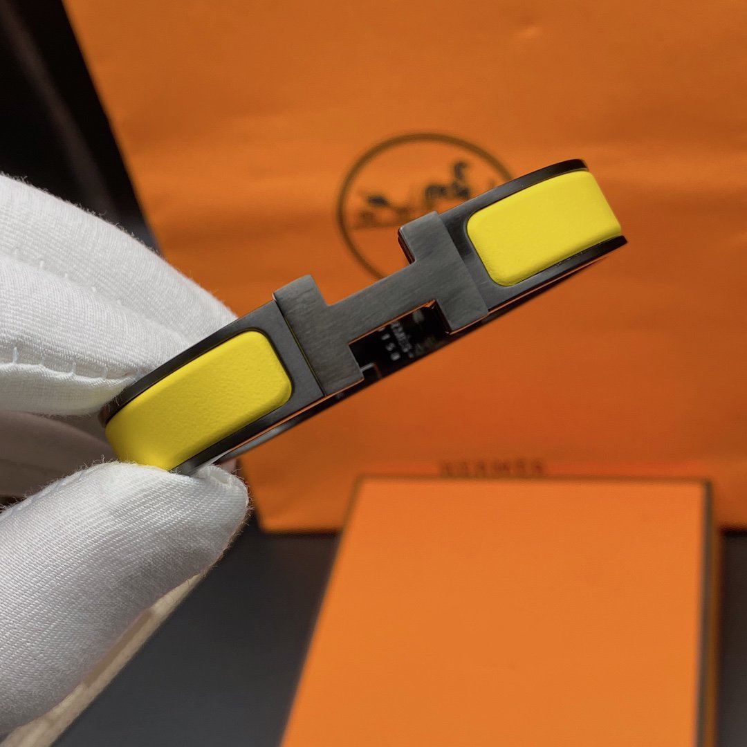 BRACELET CLIC HM SO NOIR JAUNE