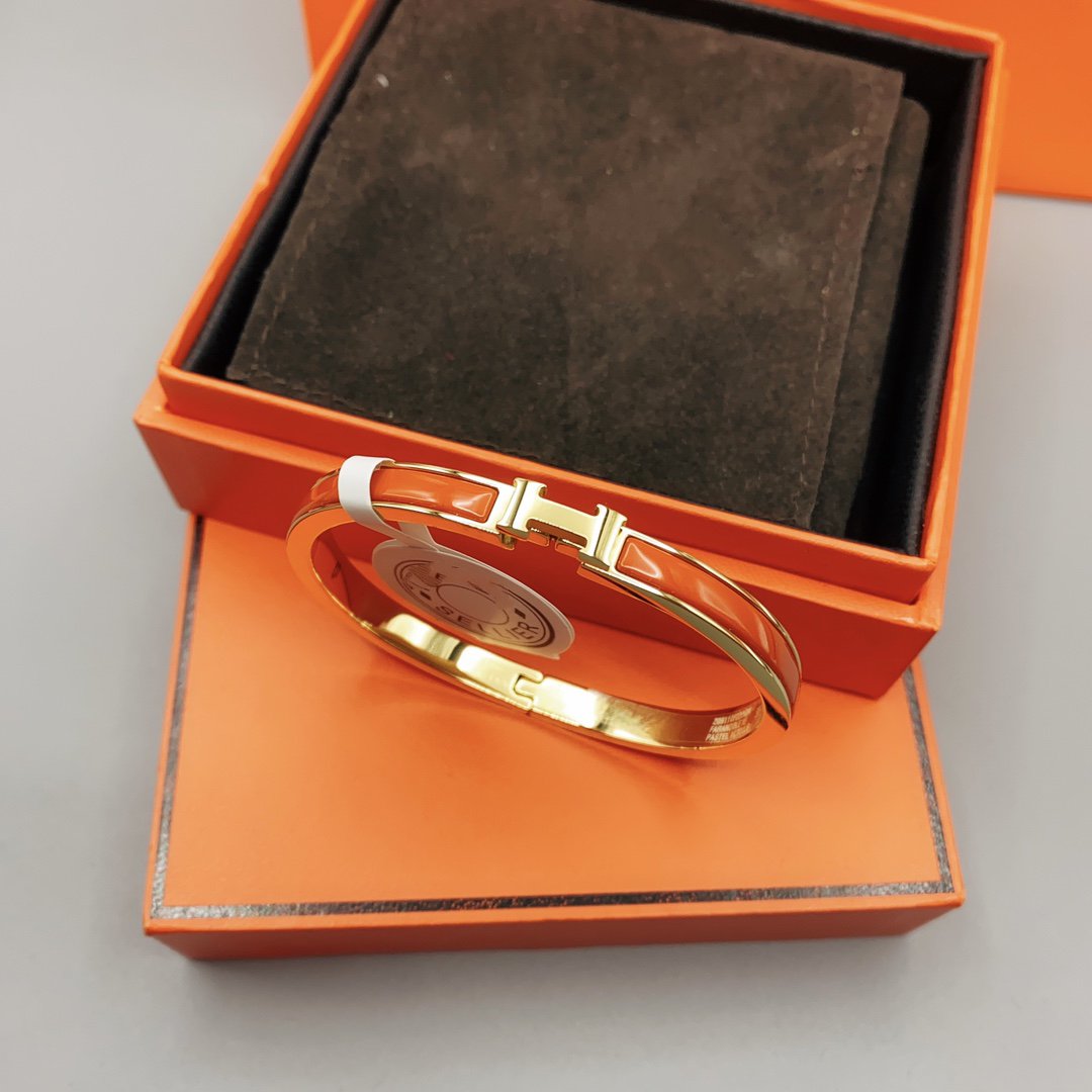 BRACELET CLASSIQUE HM CLIC ROUGE ÉMAIL 8 MM