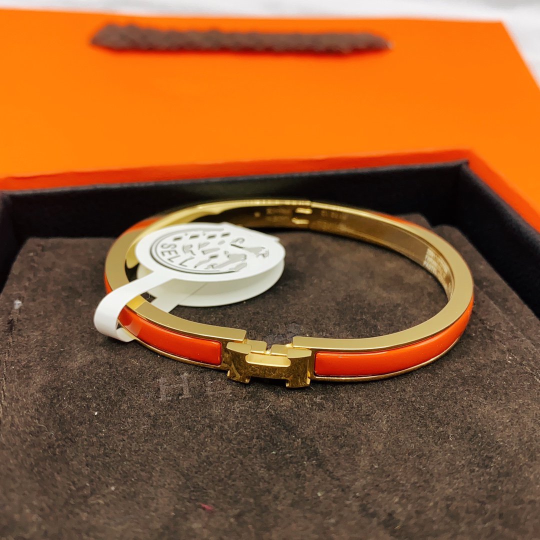 BRACELET CLASSIQUE HM CLIC ROUGE ÉMAIL 8 MM