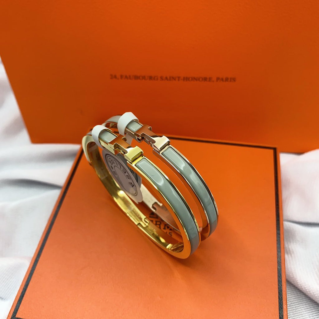 BRACELET CLASSIQUE HM CLIC VERT 8 ​​MM ÉMAIL