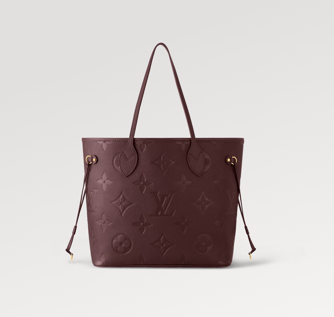 NEVERFULL MM 32 CUIR EMPREINTE MONOGRAMME VIN 