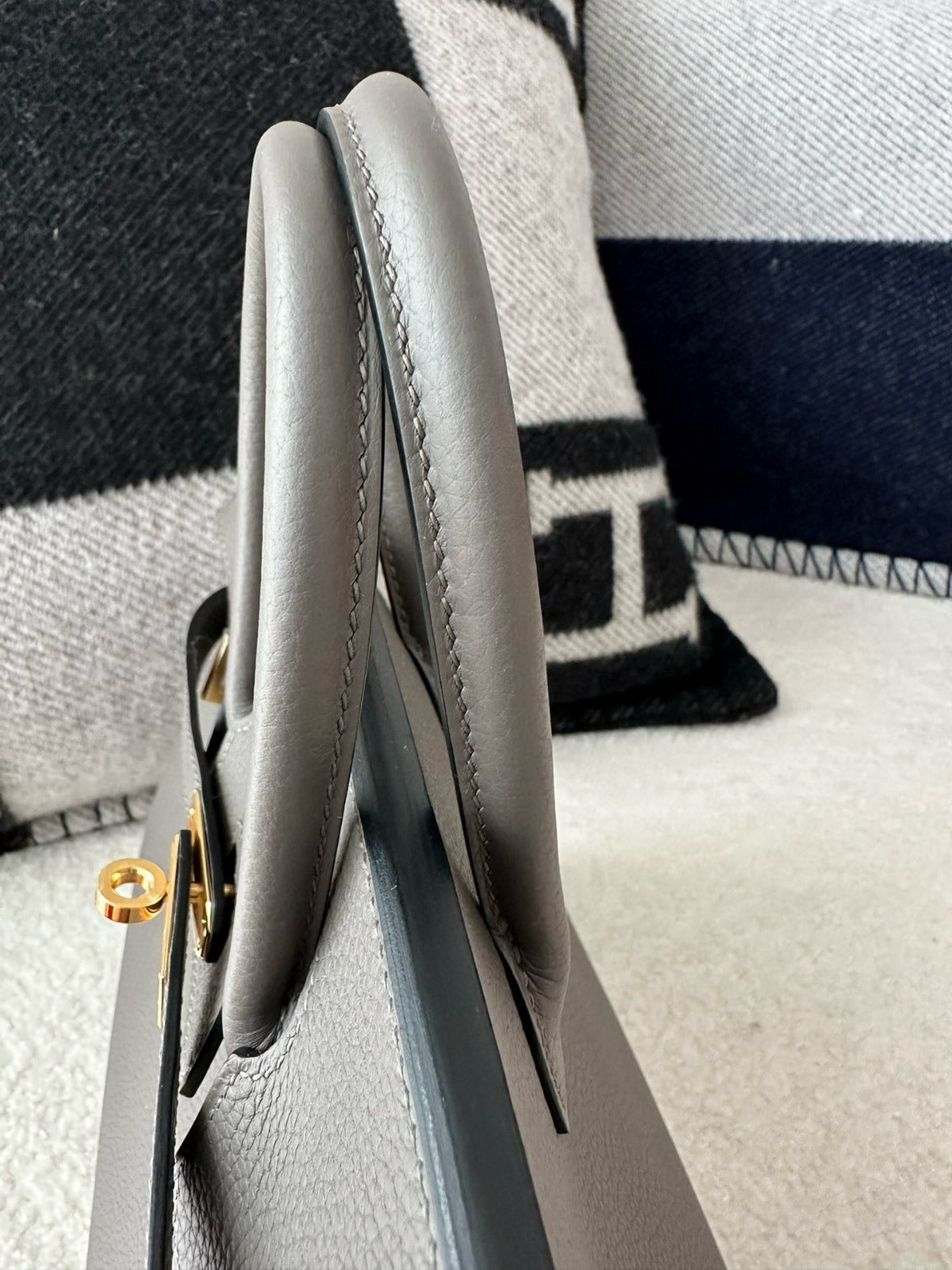 HM BIRKIN 25CM GRIS ETAIN TOGO LEATHER GOLD HARDWARE