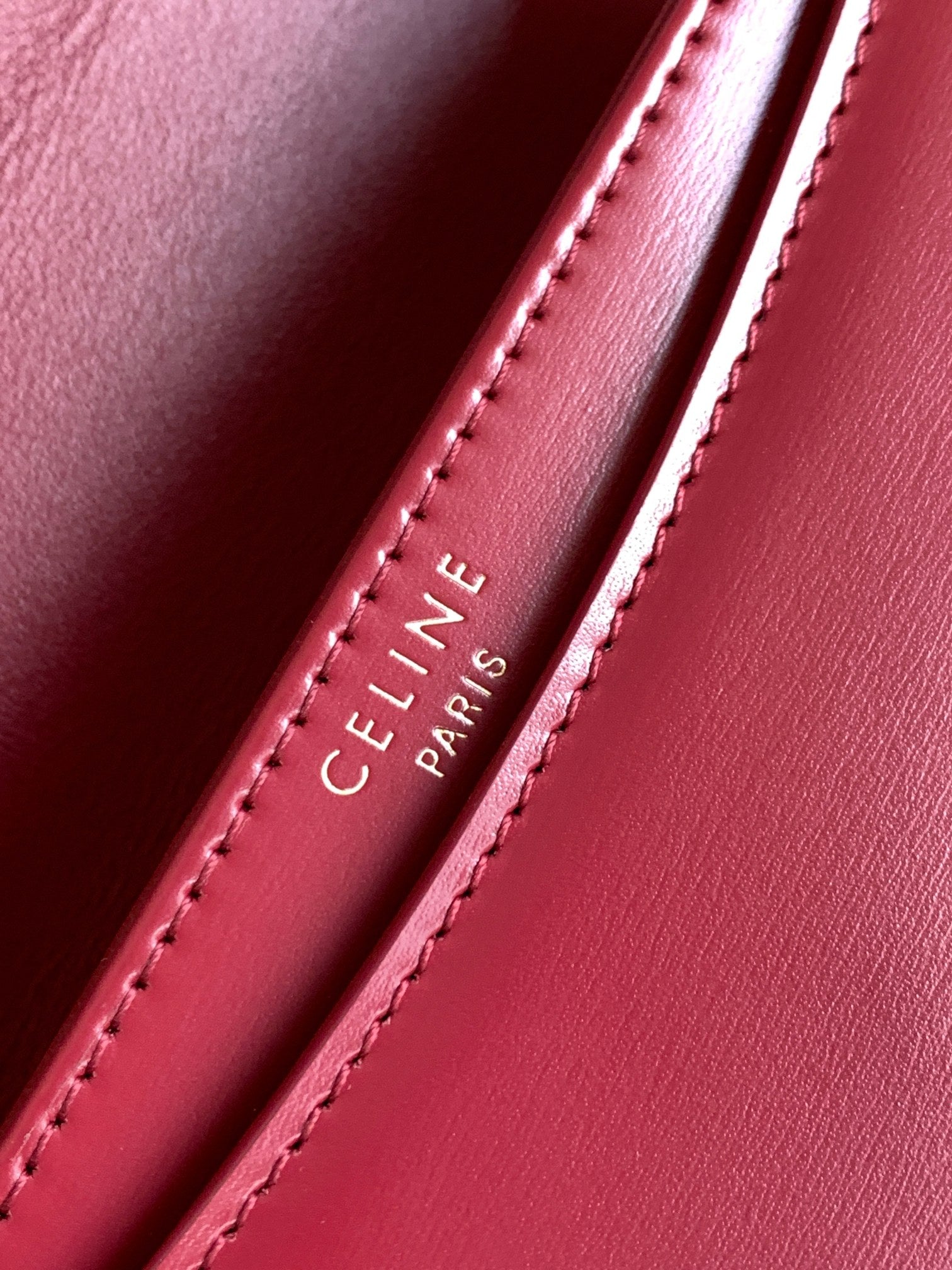 TEEN BESACE TRIOMPHE 18.5 CUIR DE VEAU ROUGE FONCÉ
