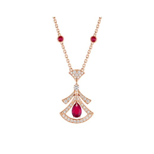 DREAM NECKLACE CARNELIAN DIAMOND ROSE GOLD