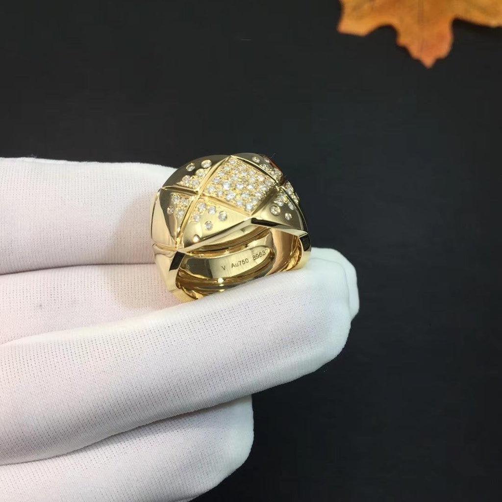 クラッシュリング 10mm ゴールド ダイヤモンド