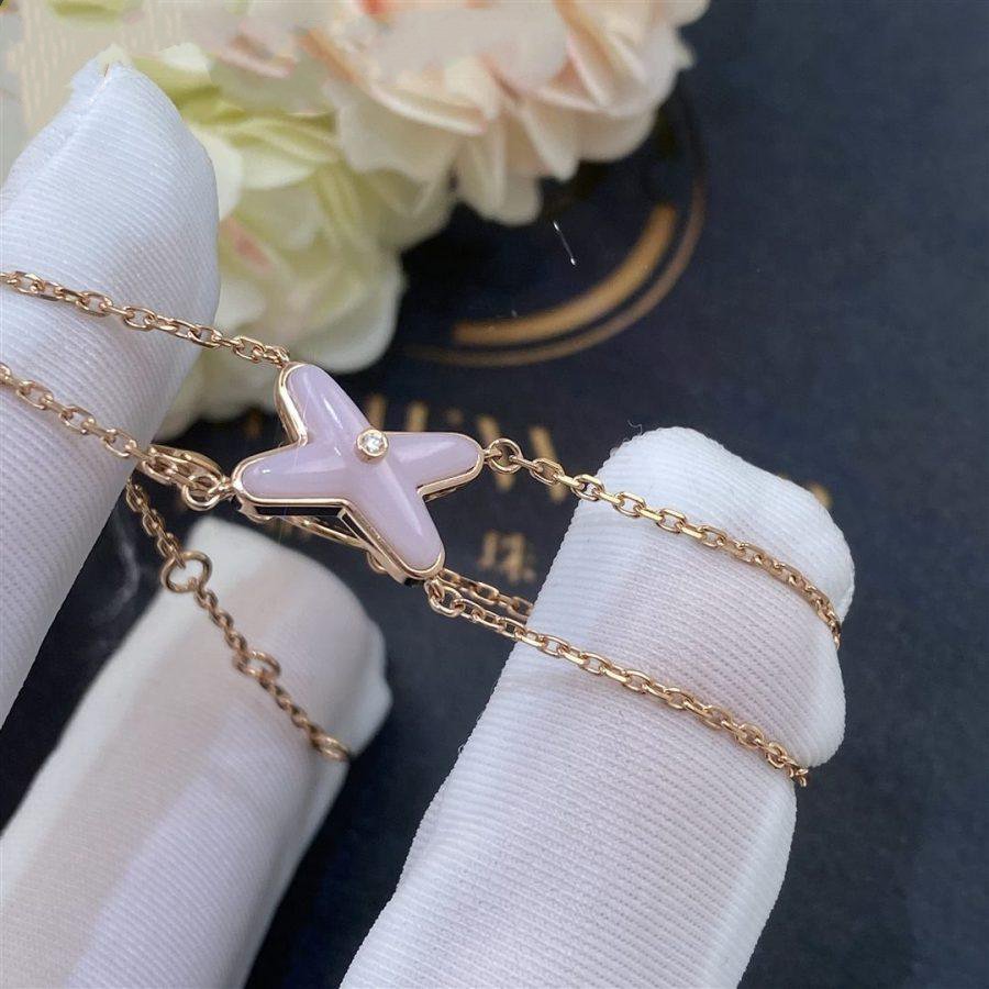 JEUX BRACELET PINK MOP ROSE GOLD 1 DIAMOND