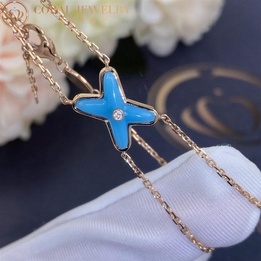 JEUX BRACELET TURQUOISE ROSE GOLD 1 DIAMOND