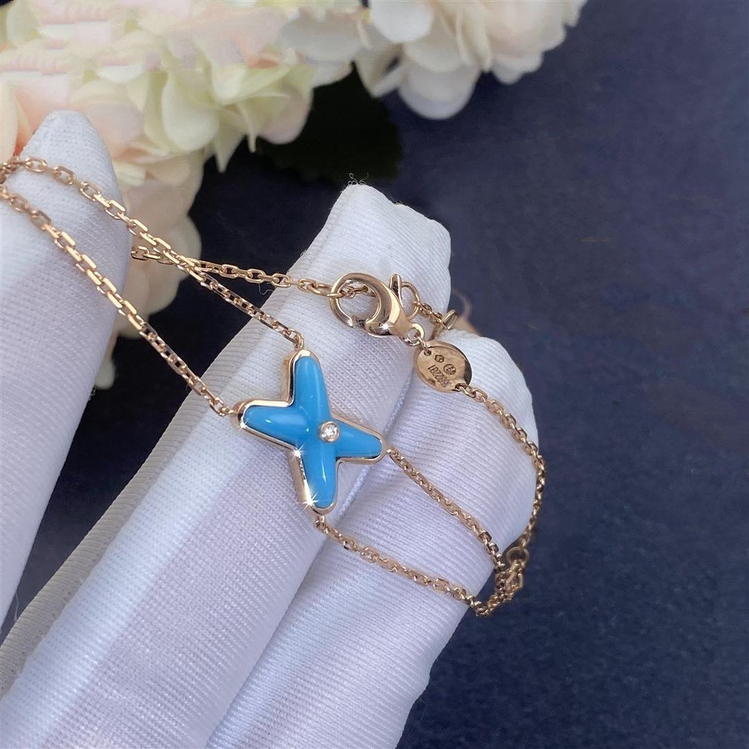 JEUX BRACELET TURQUOISE ROSE GOLD 1 DIAMOND