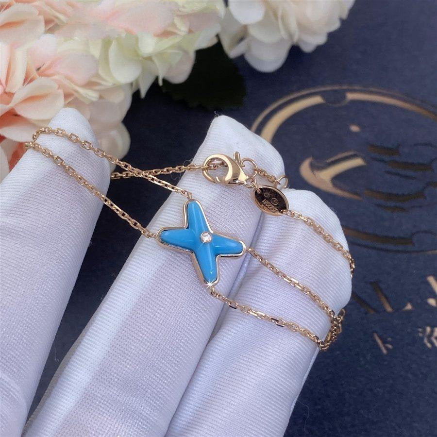JEUX BRACELET TURQUOISE ROSE GOLD 1 DIAMOND