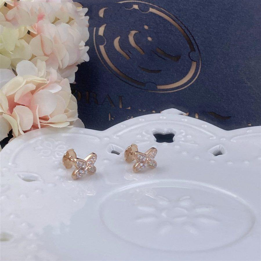 JEUX DE ROSE GOLD DIAMOND EARRINGS