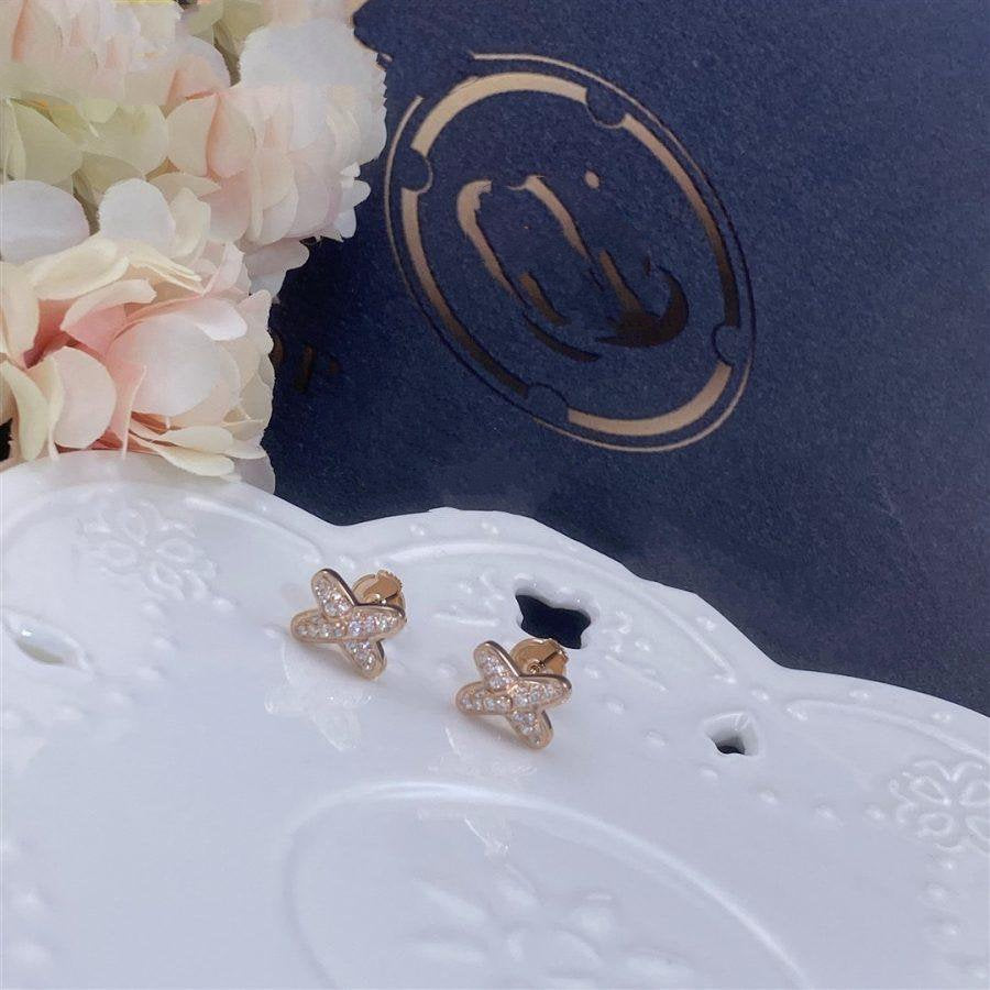 JEUX DE ROSE GOLD DIAMOND EARRINGS