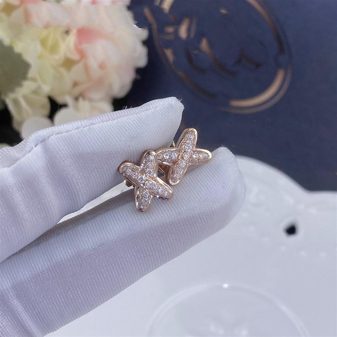 JEUX DE ROSE GOLD DIAMOND EARRINGS