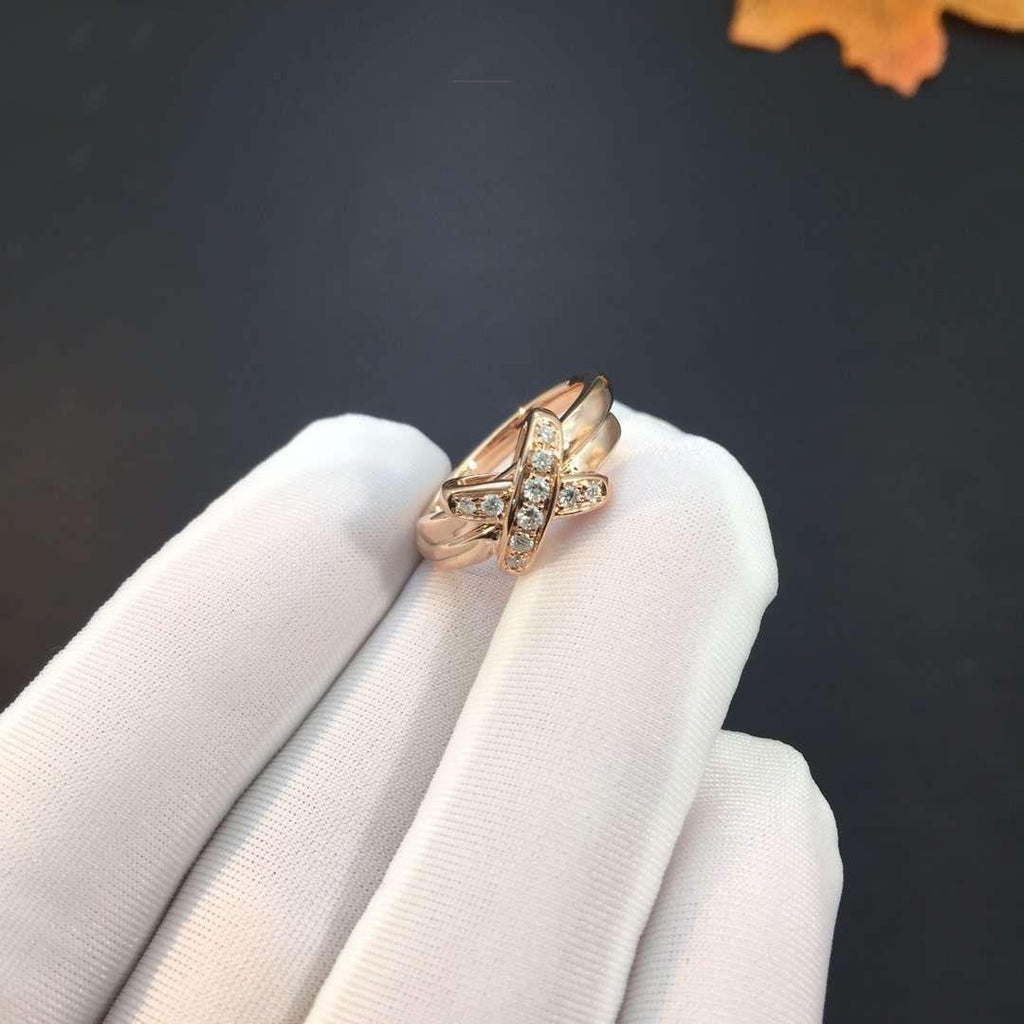 JEUX DE ROSE GOLD DIAMOND RING