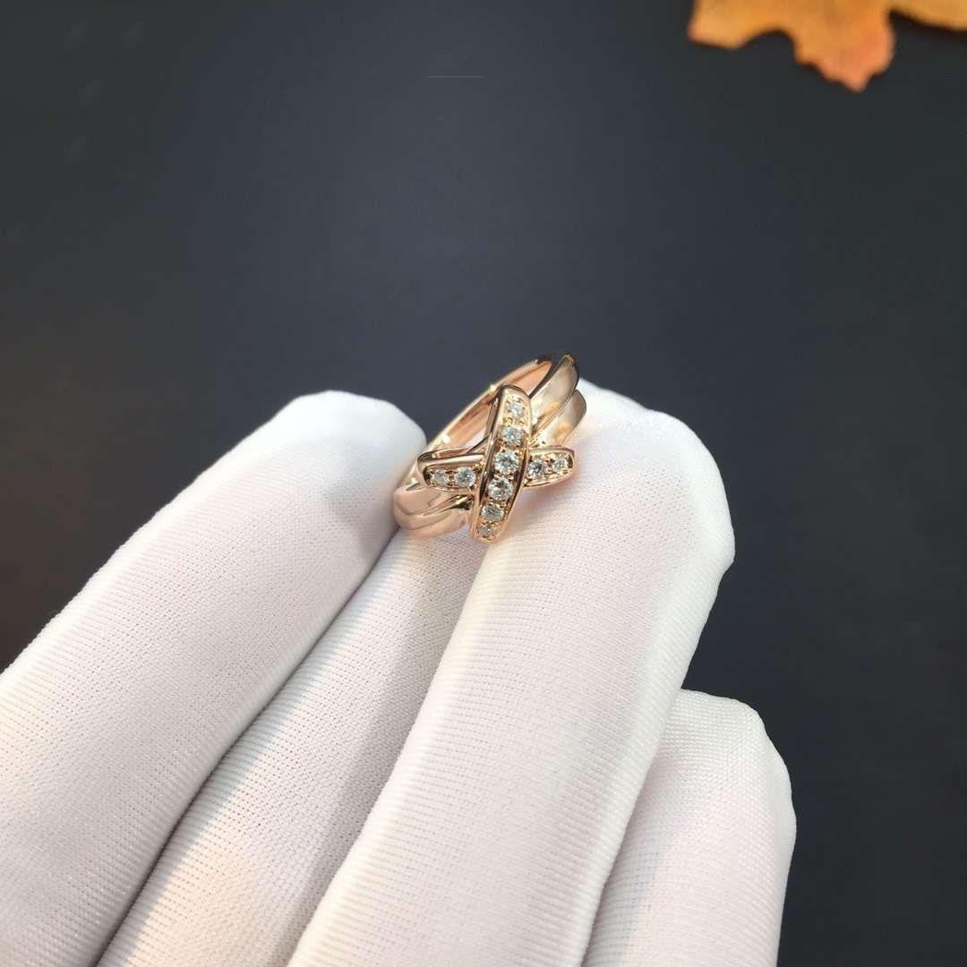 JEUX DE ROSE GOLD DIAMOND RING