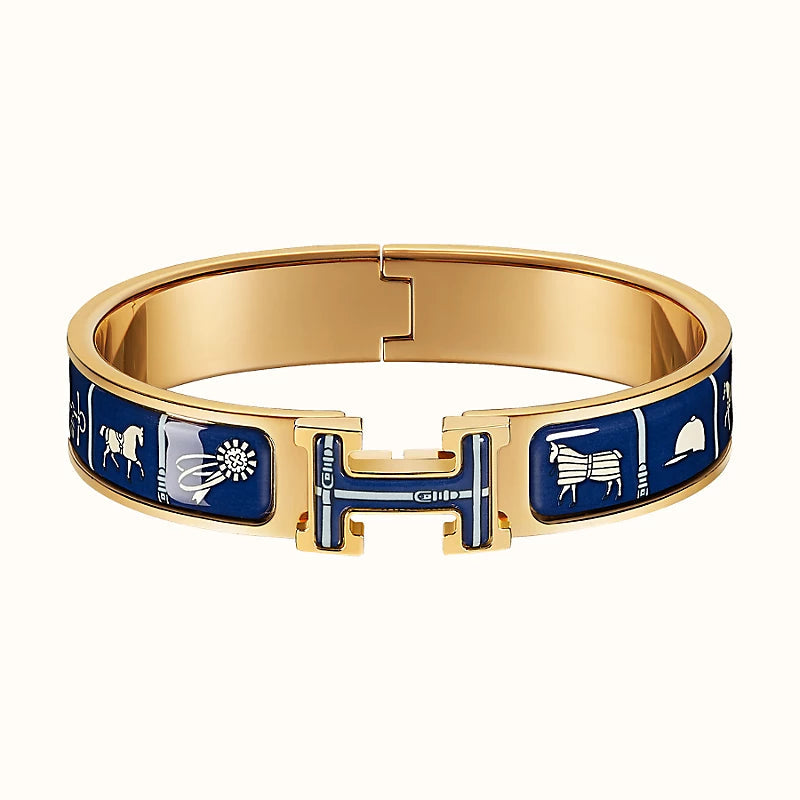 BRACELET H COUVERTURES BLEU FONCÉ