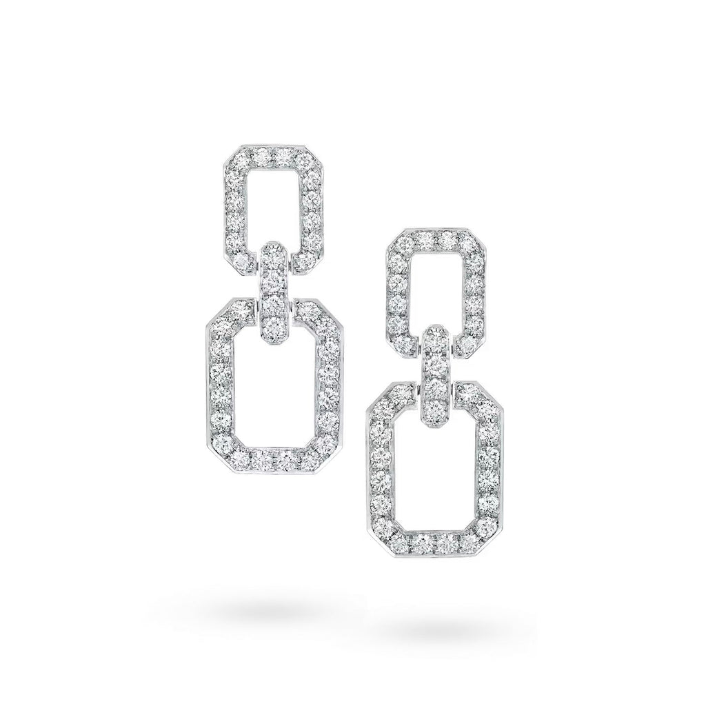 LINKS MEDIUM EARRINGS DIAMOND