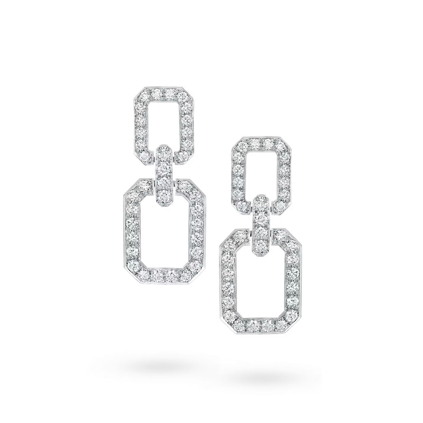 LINKS MEDIUM EARRINGS DIAMOND