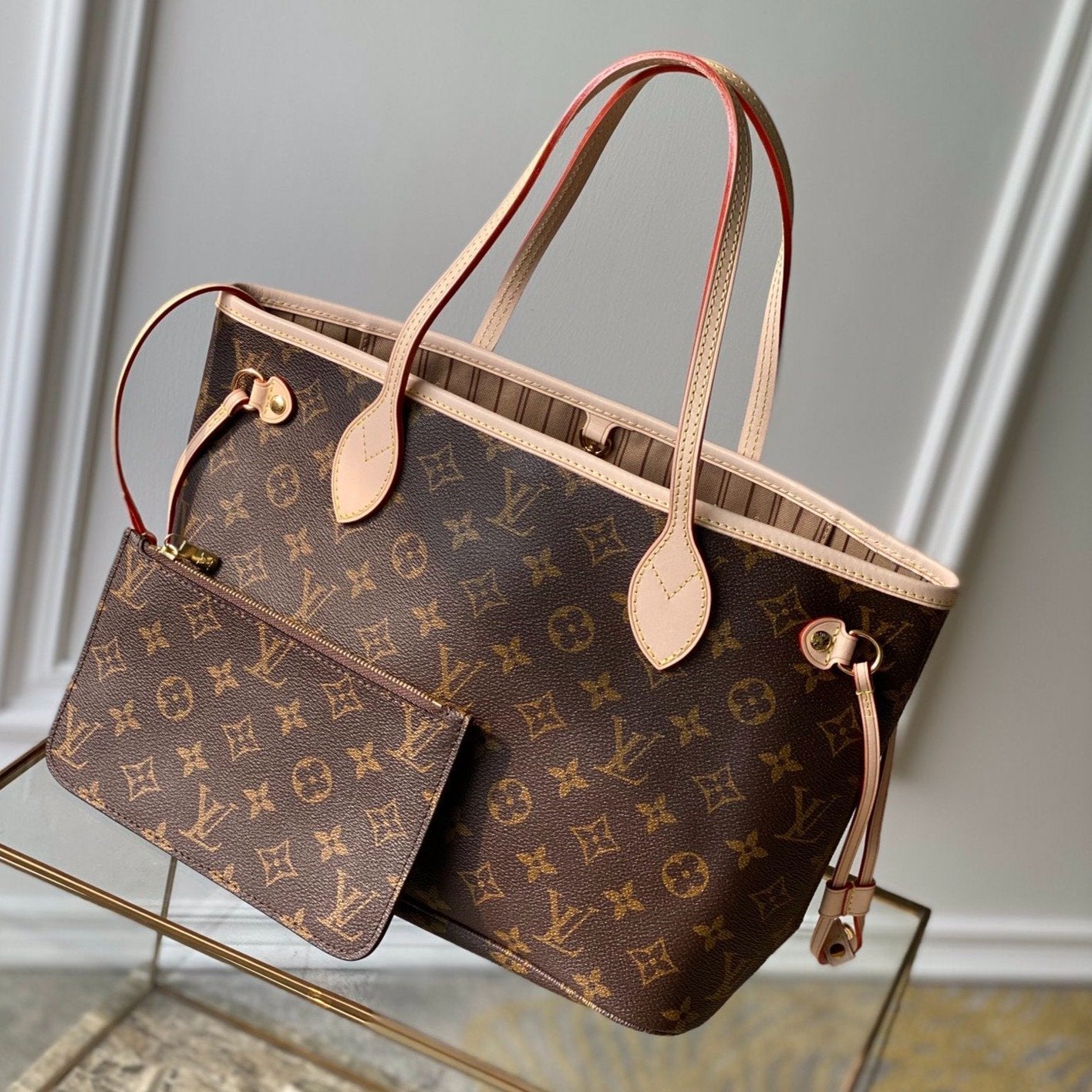 JAMAIS PLEIN MM AVEC SAC À POUSSIÈRE TOILE MONOGRAMME 29CM