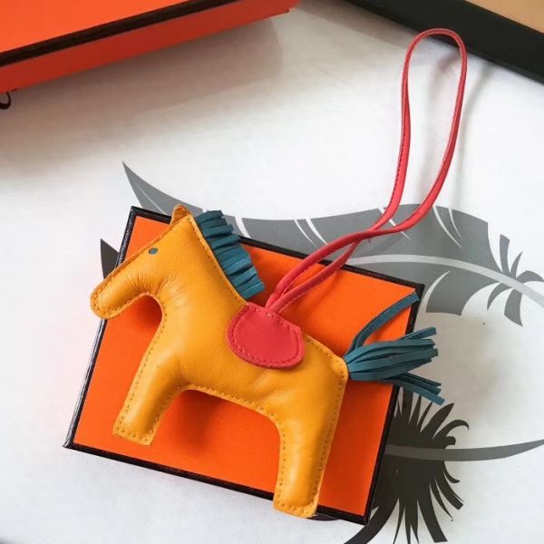 Bijou de sac HM Rodeo Horse en cuir jaune mélangé piment/vert