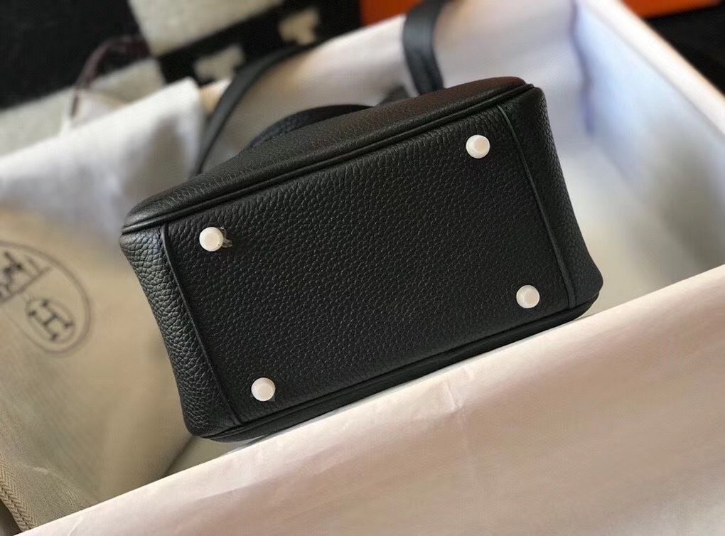 HM ミニ リンディ 20cm ブラック クレマンスレザー
