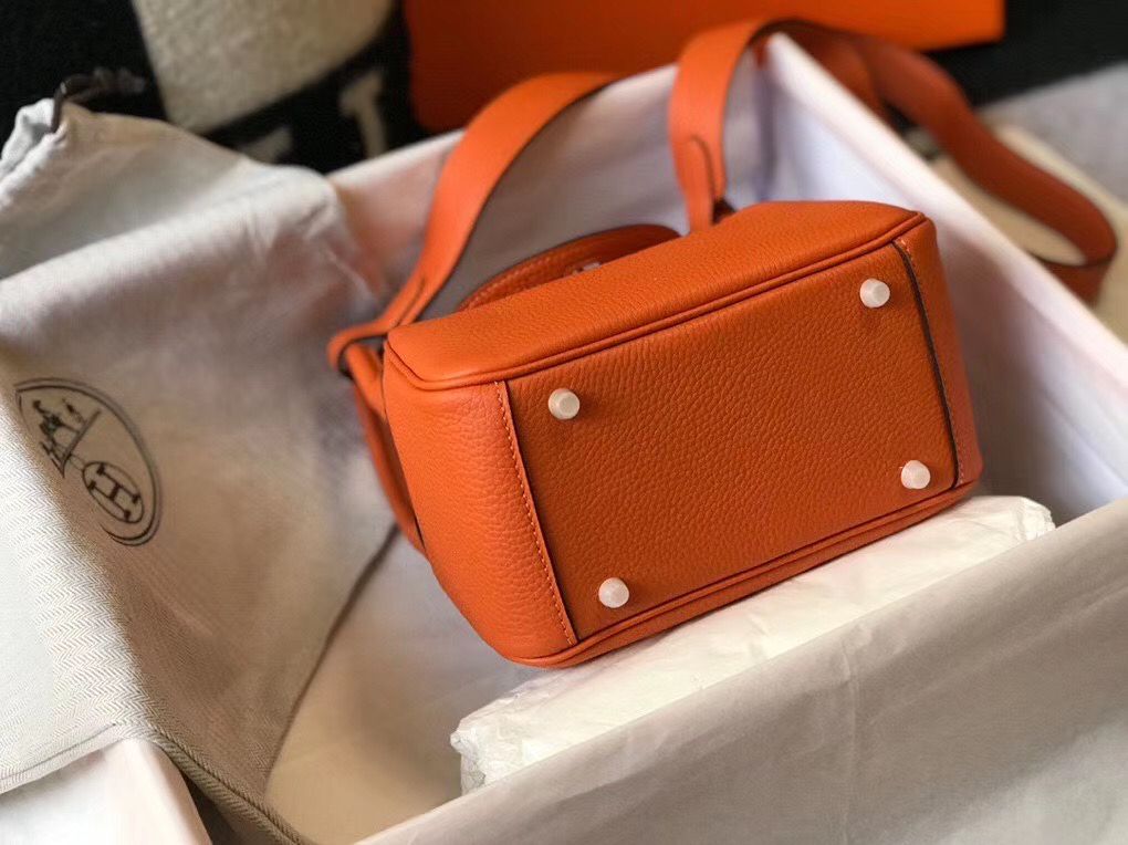HM ミニ リンディ 20cm オレンジ クレマンスレザー