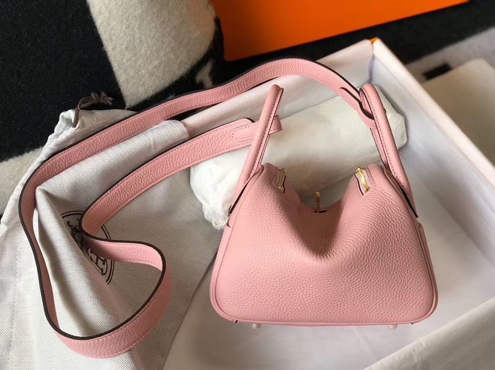 HM ミニ リンディ 20cm ピンク クレマンスレザー