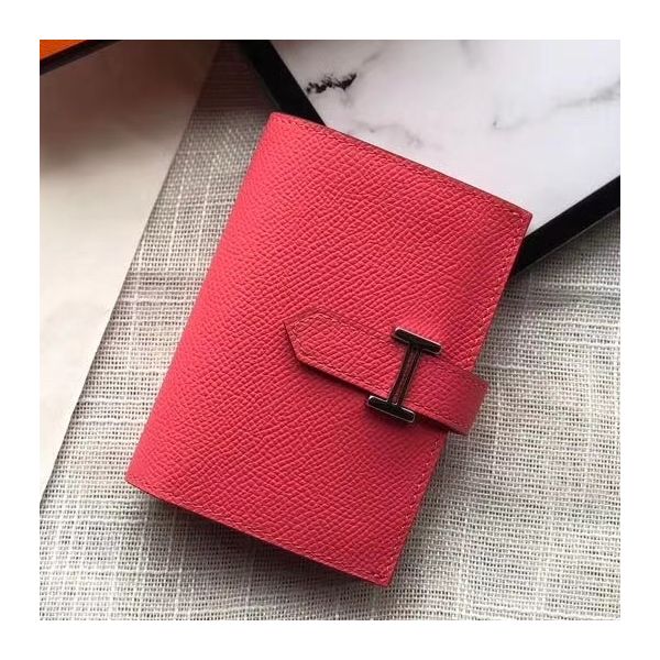 HM BEARN 10CM MINI WALLET IN ROSE LIPSTICK EPSOM LEATHER