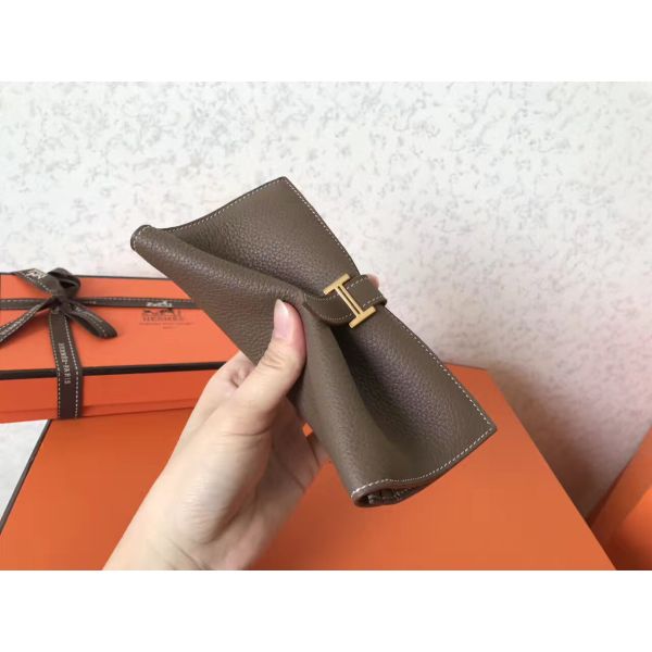 HM TAUPE CLEMENCE BEARN 17,5 GUSSET WALLET