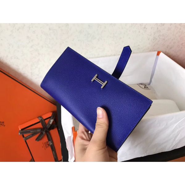 HM ブルー エレクトリック エプソム ベアンズ 17.5 マチ付きウォレット