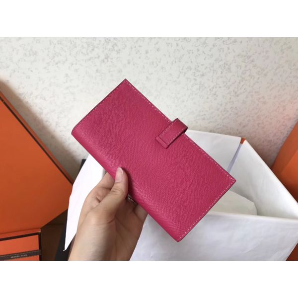 HM PEACH EPSOM BEARN 17,5 GUSSET WALLET