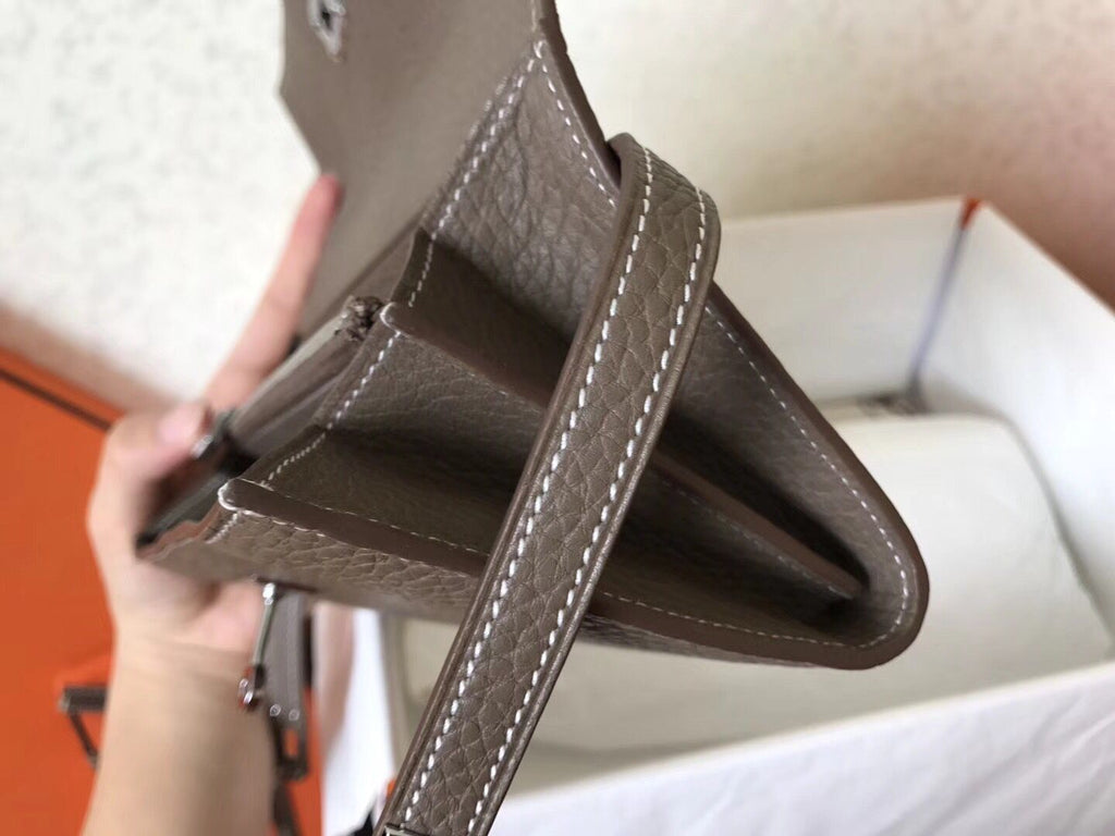 PORTEFEUILLE LONG KELLY 20CM CUIR ÉTOUPE CLEMENT