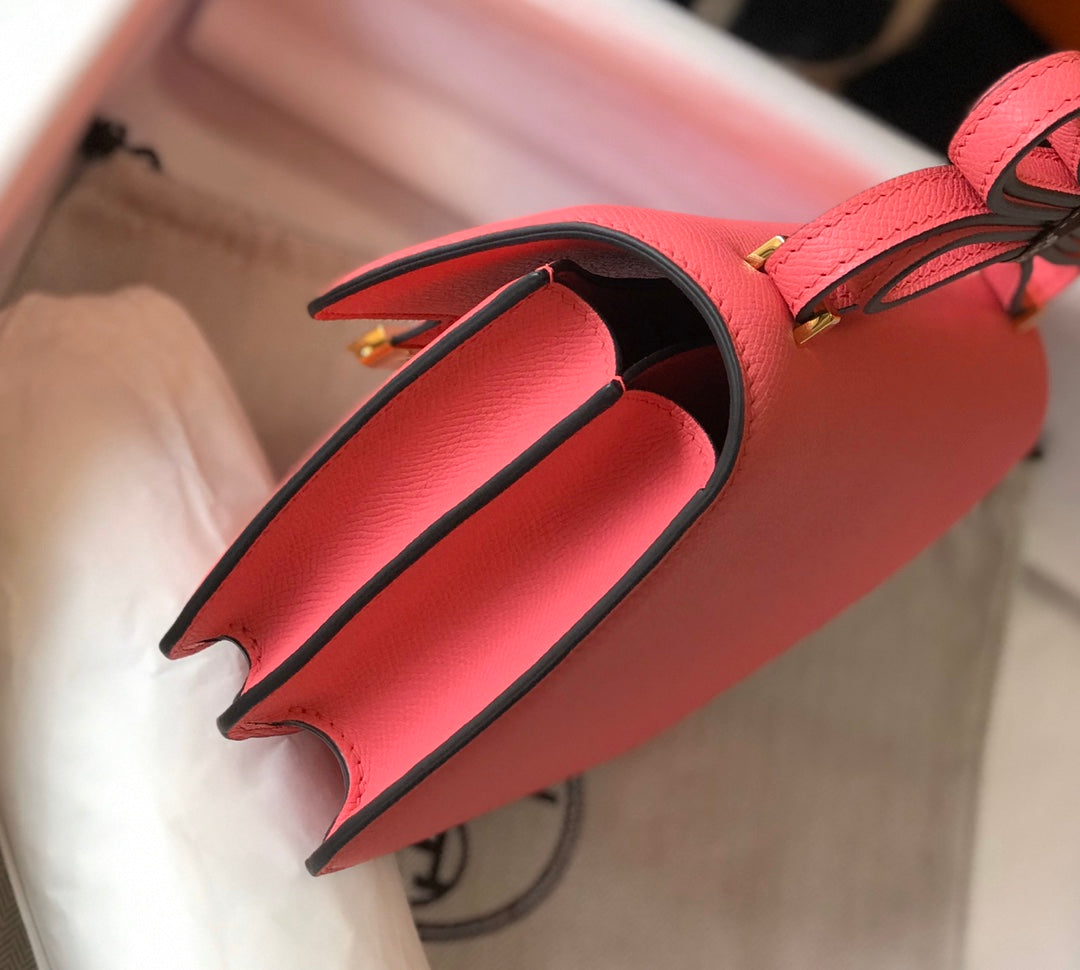 CONSTANCE 18 ROSE FONCÉ EPSOM QUINCAILLERIE OR