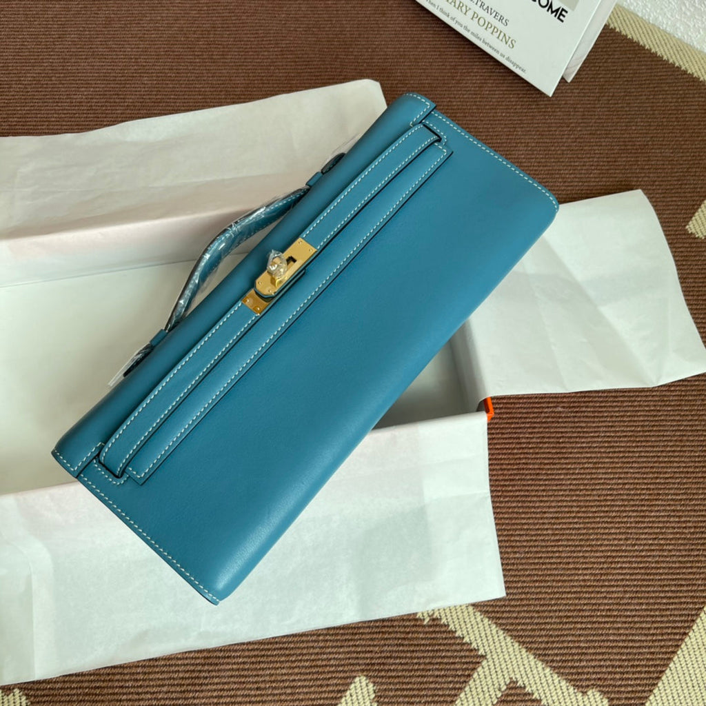 HM ケリーカット 31cm ライトブルー スイフトレザー GHW