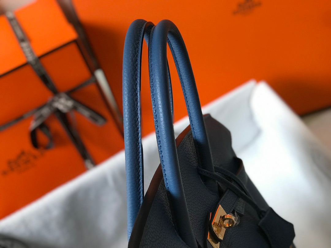 HM バーキン 35cm ダークブルー トゴレザー ゴールド金具