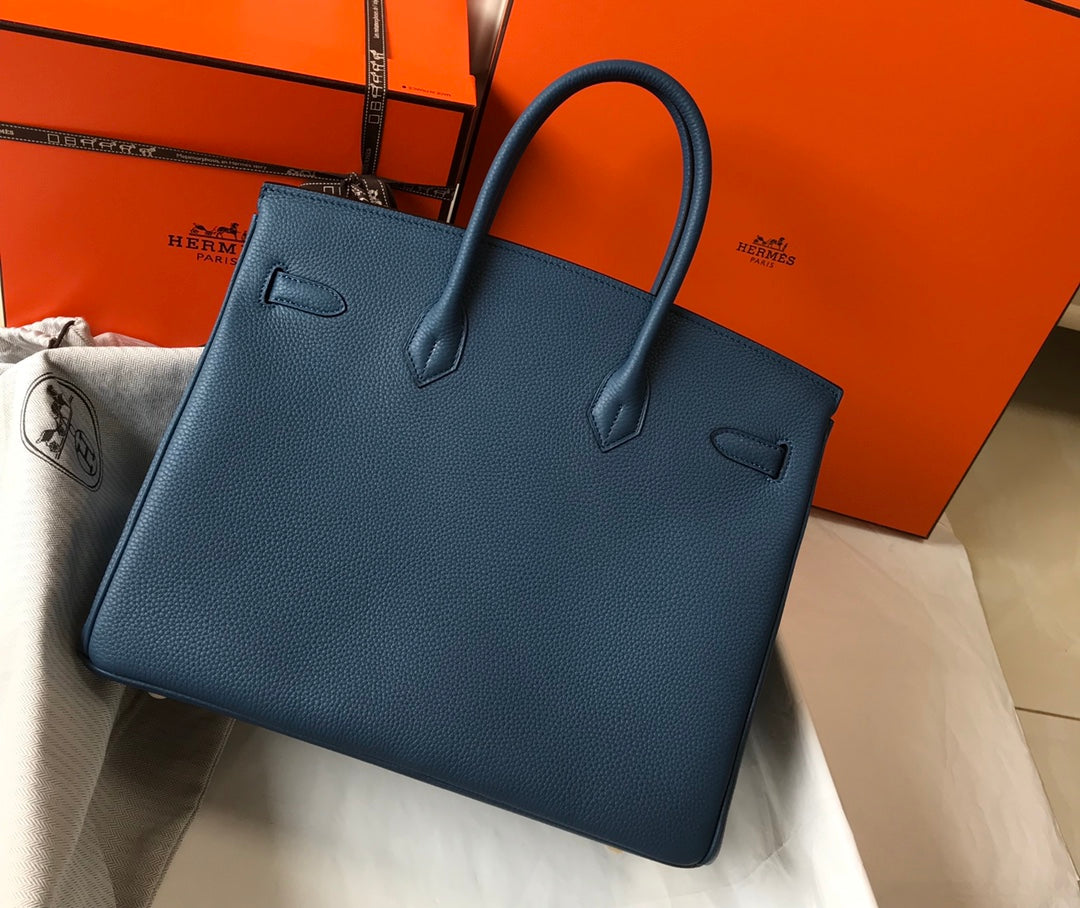HM バーキン 35cm ダークブルー トゴレザー ゴールド金具