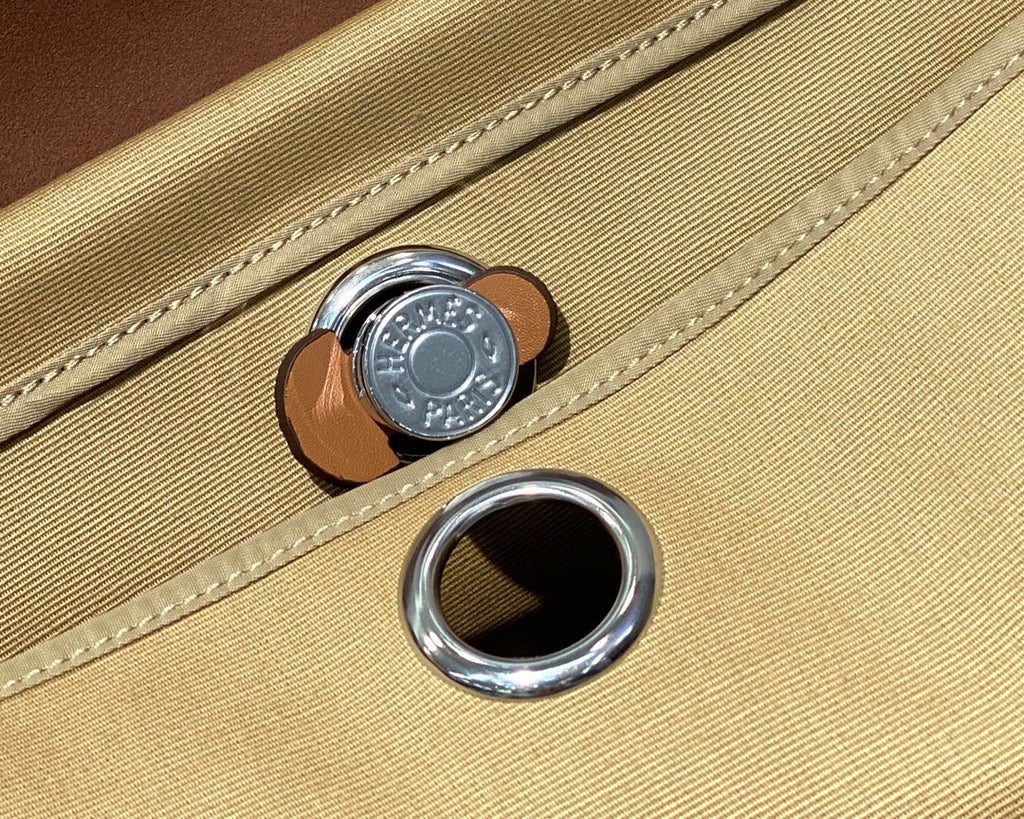 ハーブバッグ 31 トワル ベージュ キャンバス ゴールド 牛革
