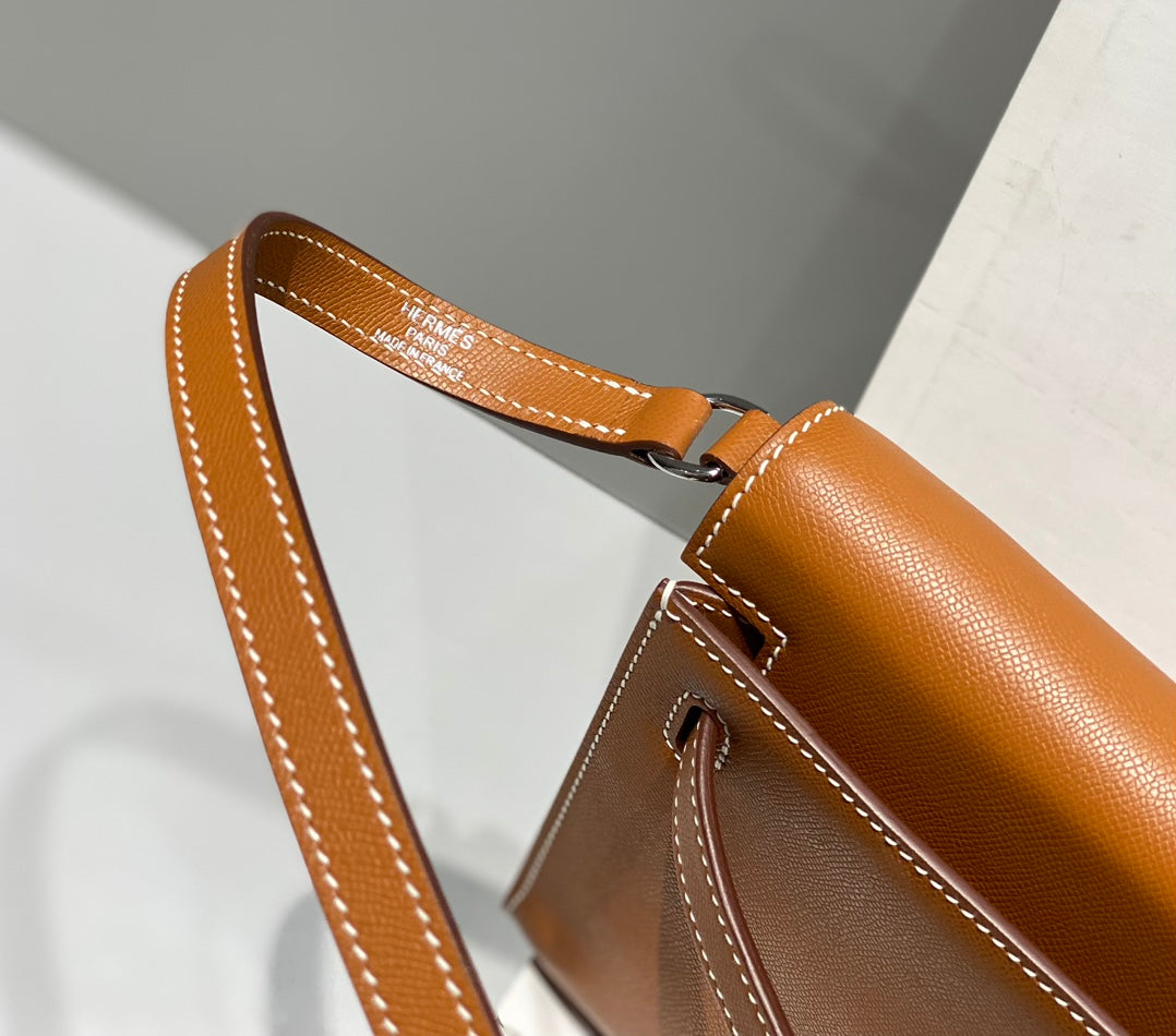 HM ケリー エラン 27cm ゴールド レザー ショーツ