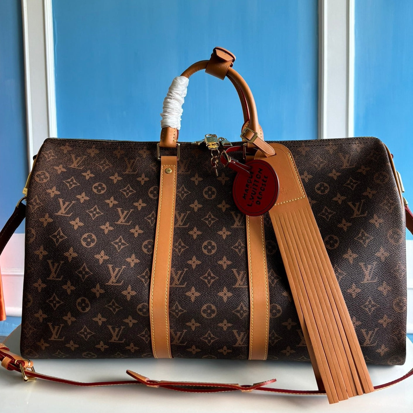 KEEPALL 50 BANDOULIÈRE MONOGRAMME TOILE À COUVERTURE POUSSIÈRE 