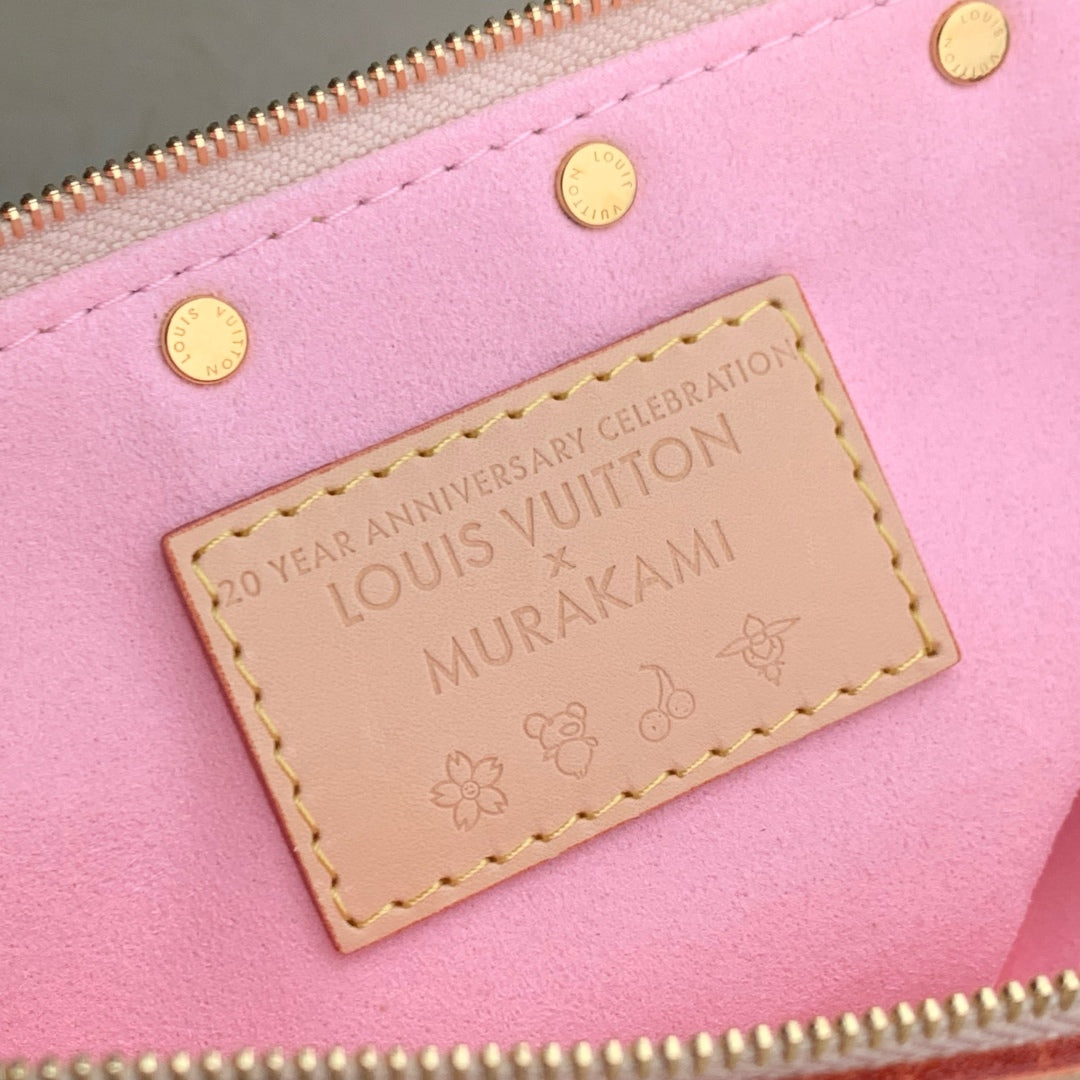 LV X TM POCHETTE ACCESSOIRES 22CM TOILE MONOGRAMME FLEUR DE CERISIER MARRON SAKURA